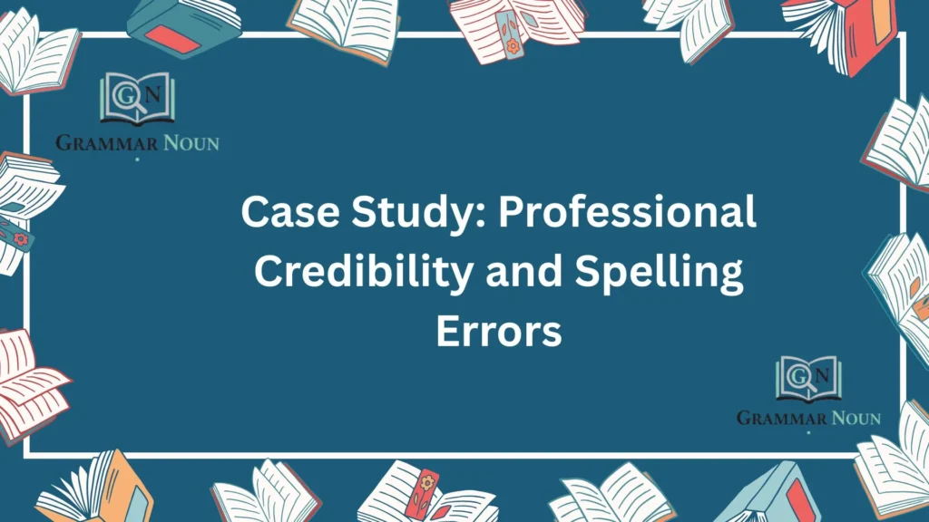 Case Study: Professional Credibility and Spelling Errors