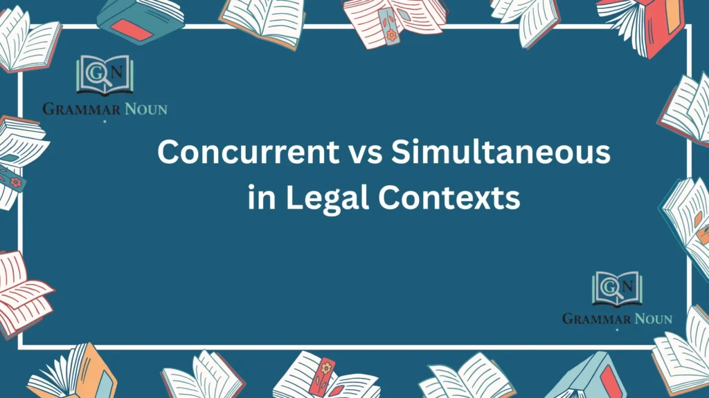 Concurrent vs Simultaneous in Legal Contexts