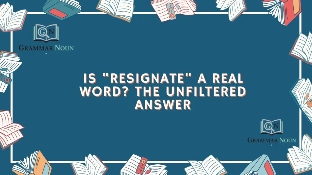 Is “Resignate” a Real Word? The Unfiltered Answer