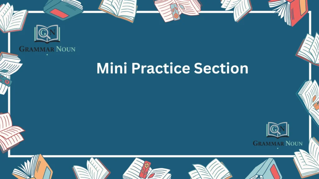 Mini Practice Section