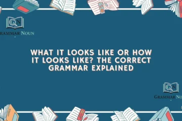 What It Looks Like or How It Looks Like? The Correct Grammar Explained