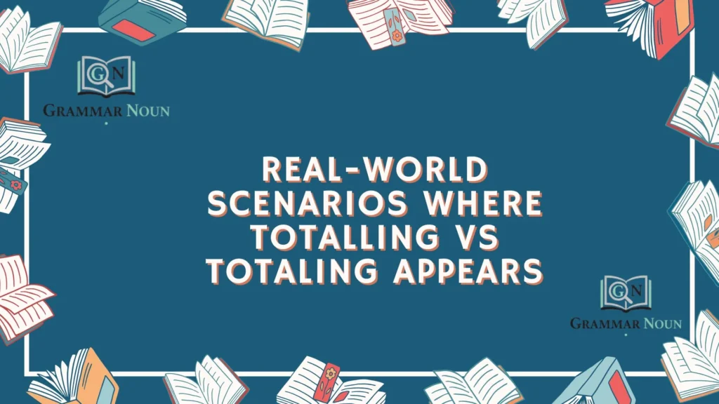 Real-World Scenarios Where Totalling vs Totaling Appears